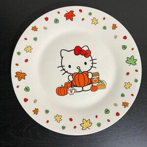 Sanrio Hello Kitty Plate Fall Halloween Autumn Thanksgiving Plate 10” Set Of 4